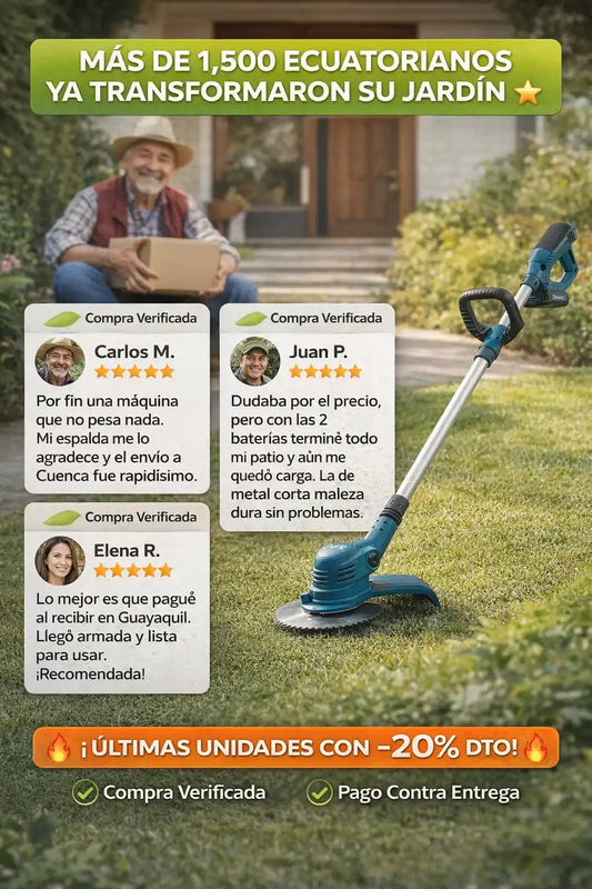 Cortadora Podadora De Cesped 2 Baterias